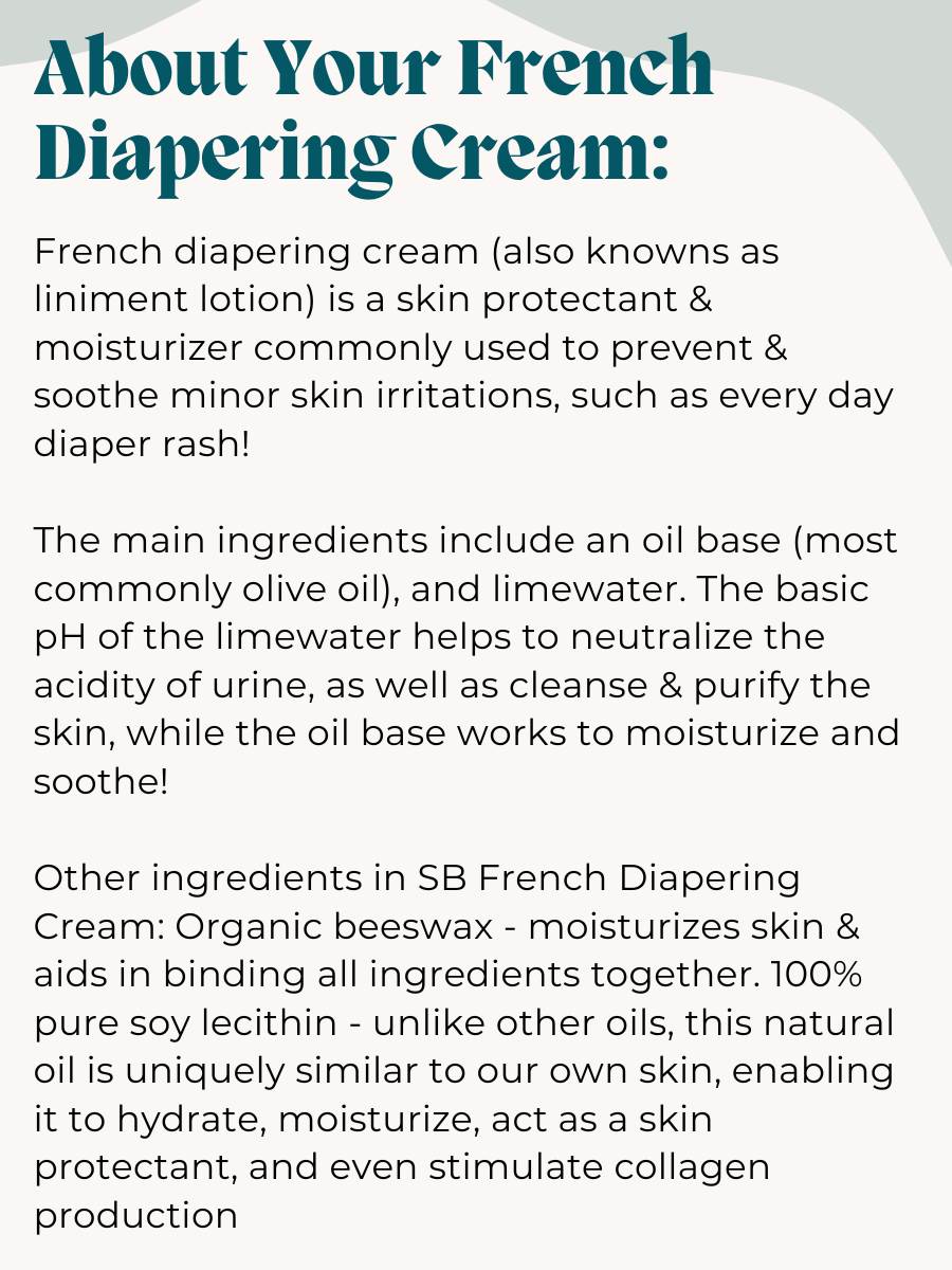 8oz French Diapering Cream (TAT 2-4 Business Days)