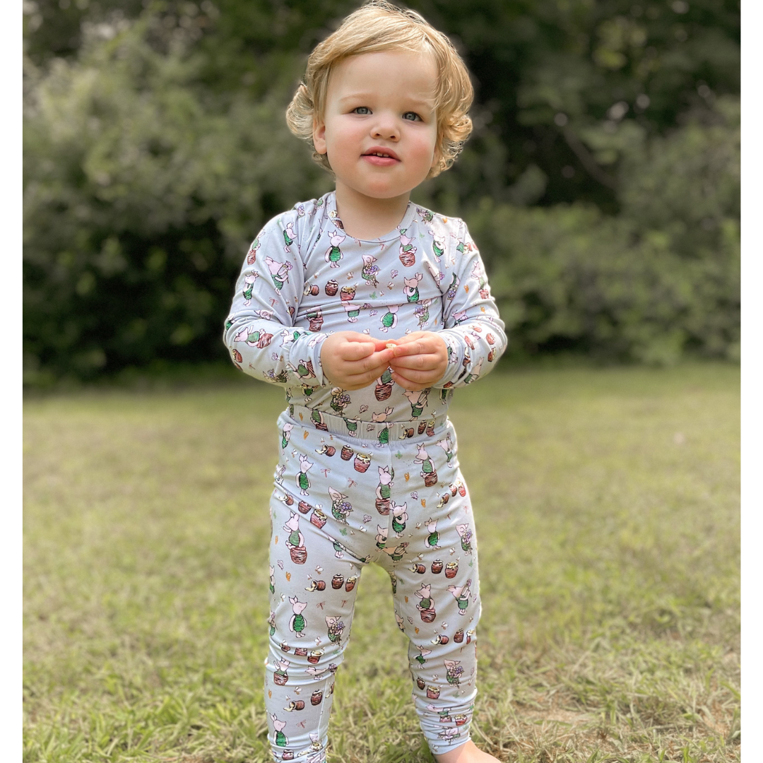 Piggy Friend Bamboo 2-Piece Pajamas (TAT 2-4 Business Days)